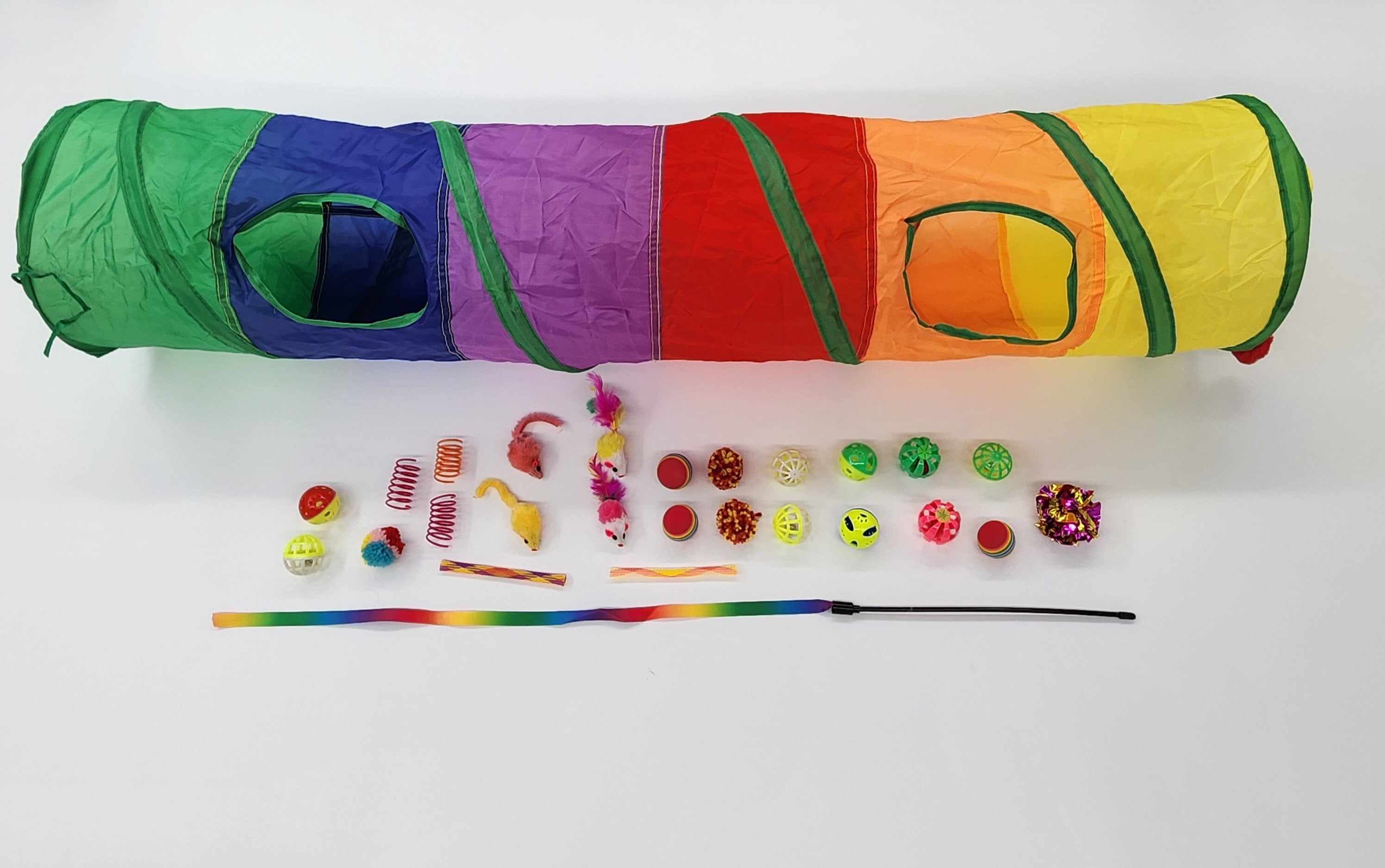 Lot de jouets avec tunnel pour chats Calchou