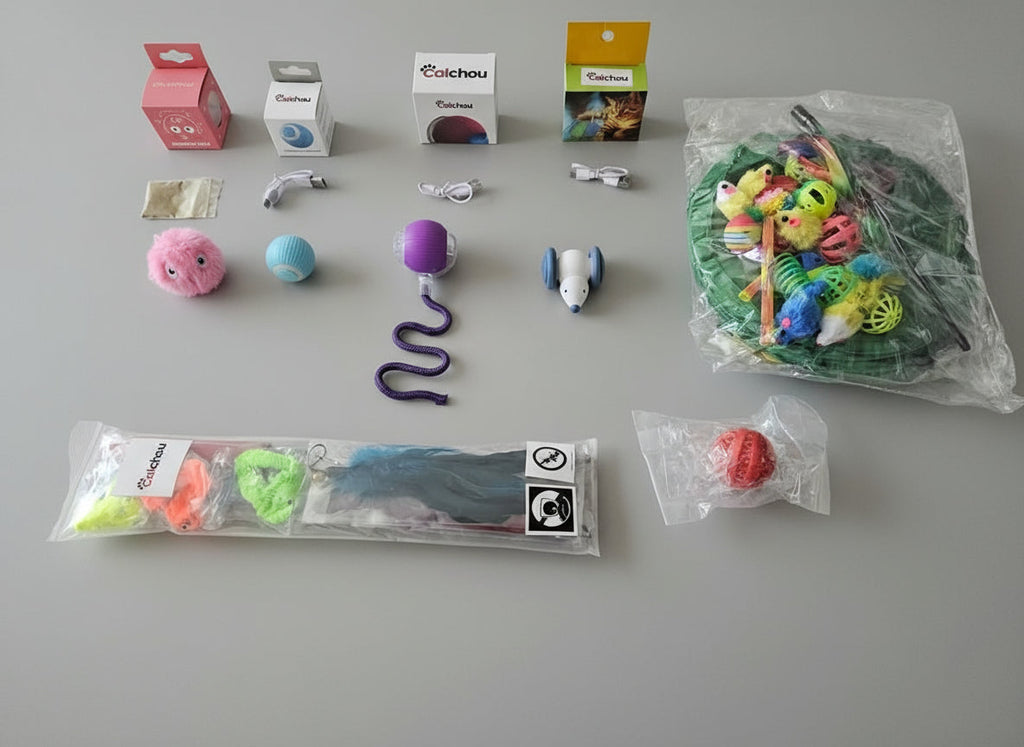 Lot de jouets premium pour chats Calchou