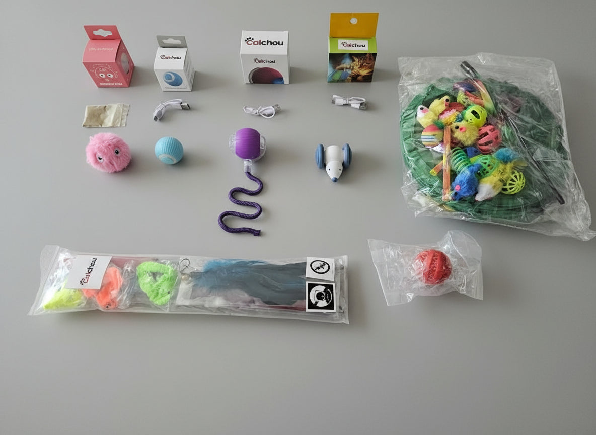 Lot de jouets premium pour chats Calchou