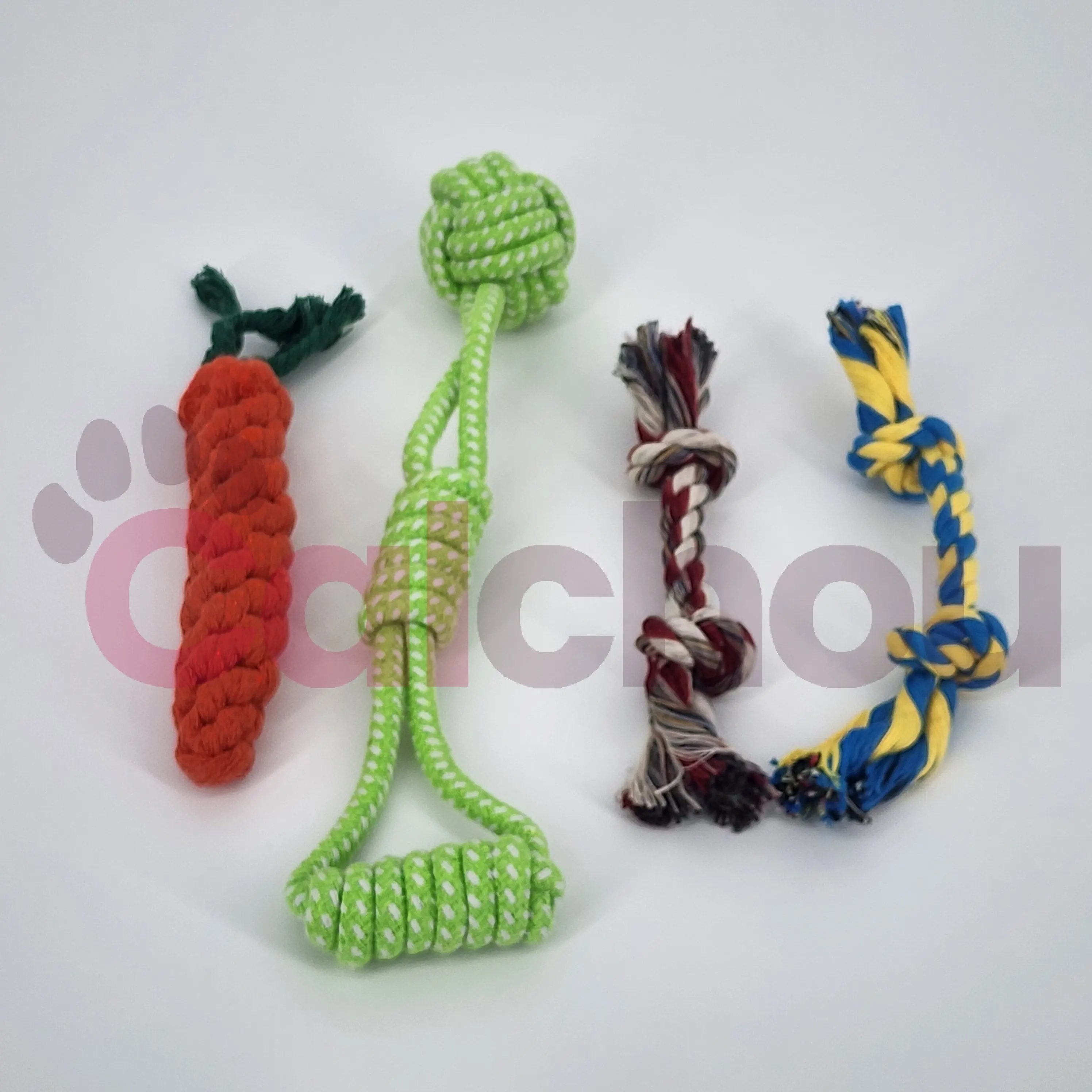 Lot de 4 cordes pour chiens Calchou