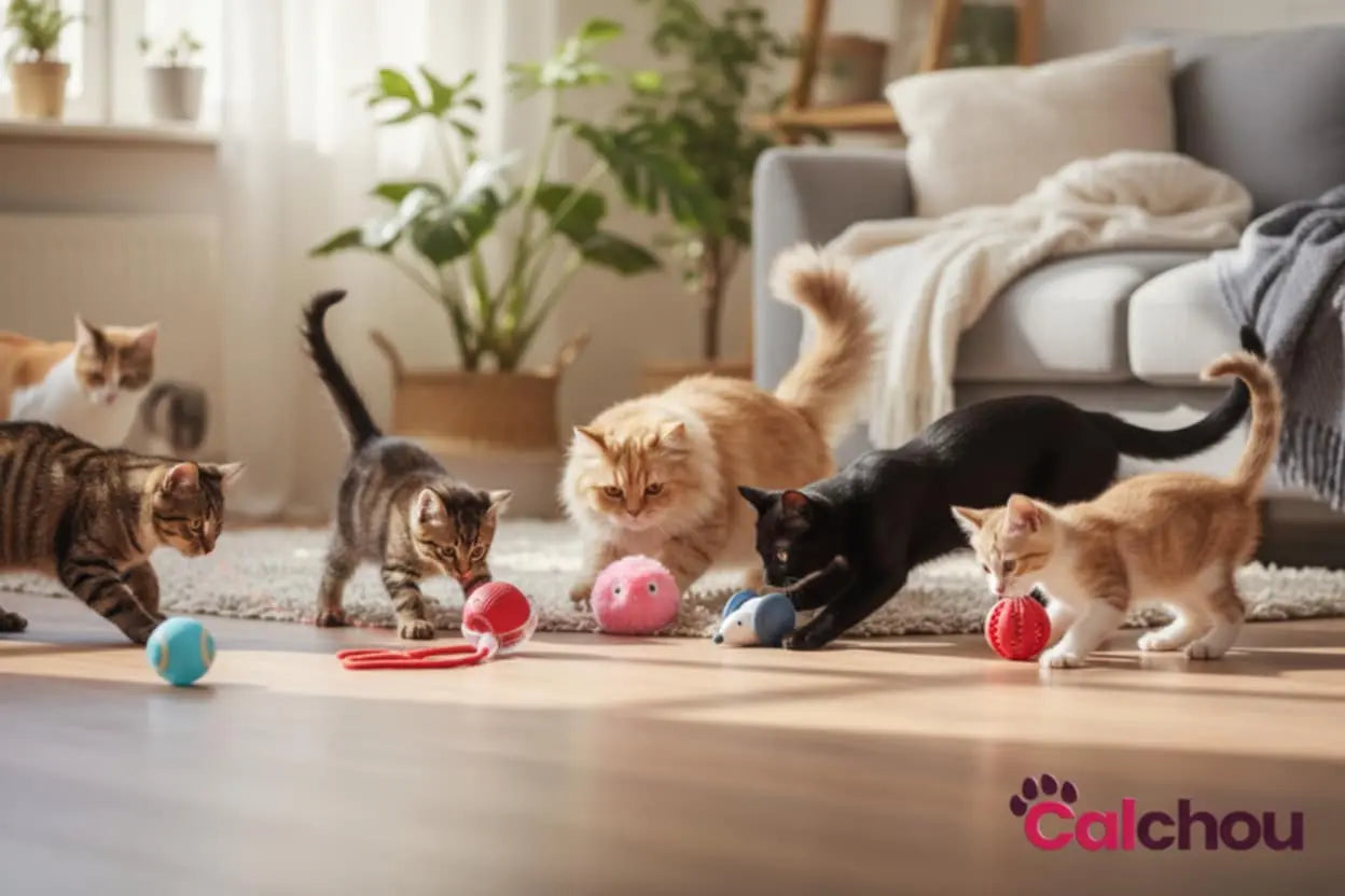 Lot de jouets premium pour chats Calchou