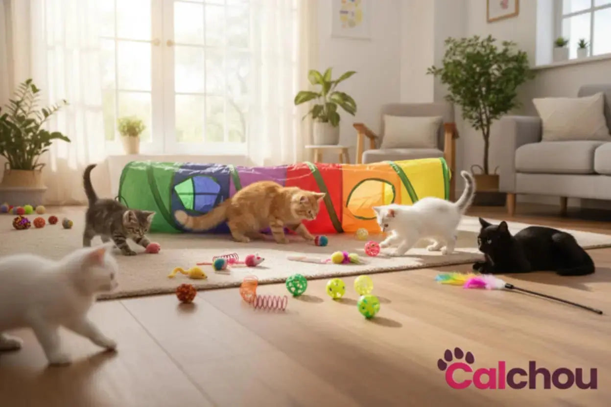Lot de jouets premium pour chats Calchou