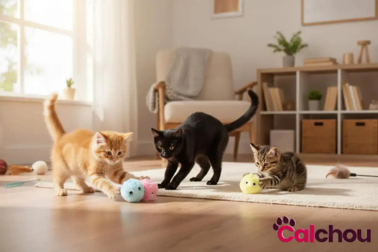 Lot de jouets premium pour chats Calchou