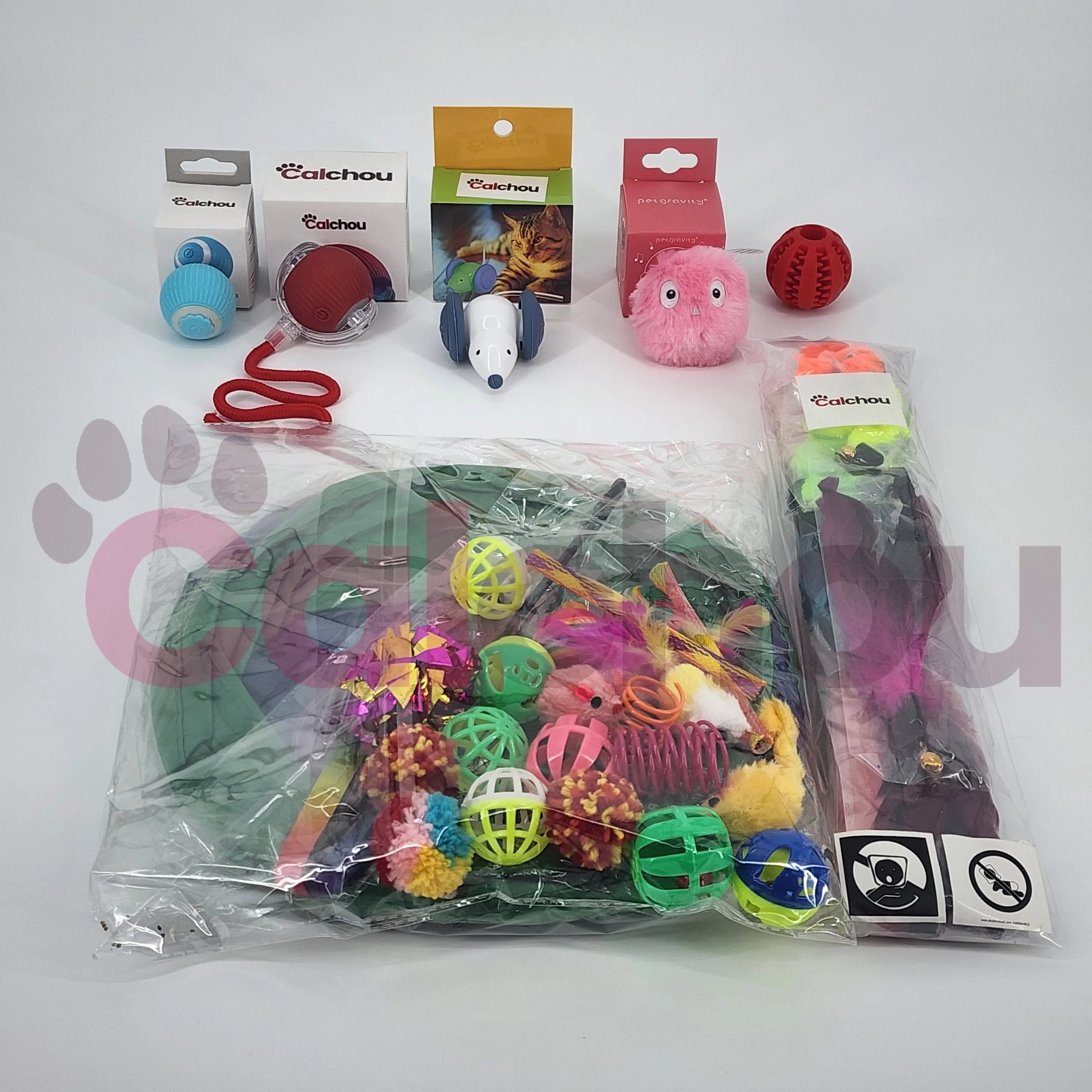 Lot de jouets premium pour chats Calchou