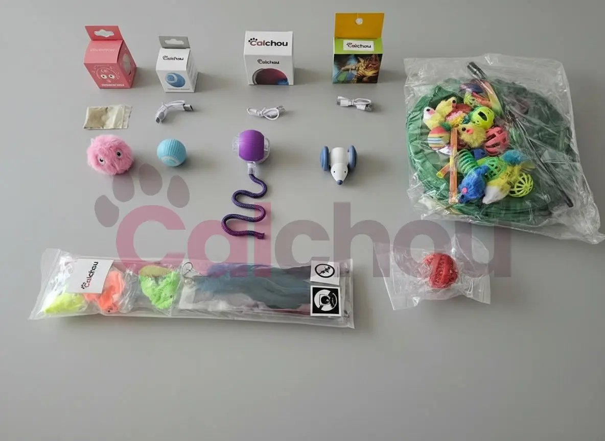 Lot de jouets premium pour chats Calchou