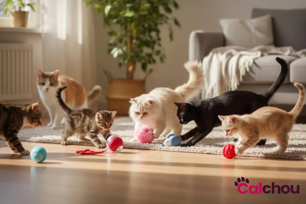 Lot de jouets premium pour chats Calchou