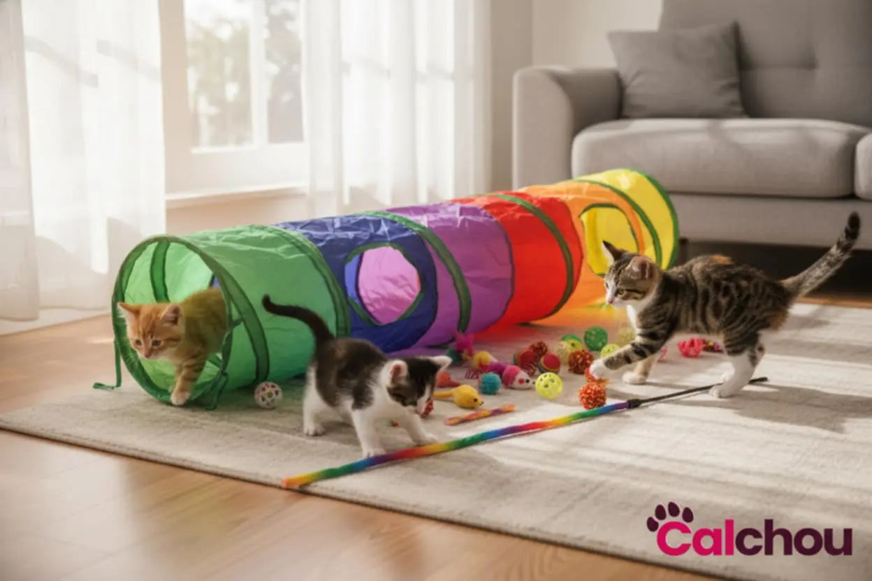 Lot de jouets premium pour chats Calchou